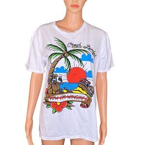 The Lost Bros Graphic TeeTropical Print Vacation Crash Landed Now I'm Winging It